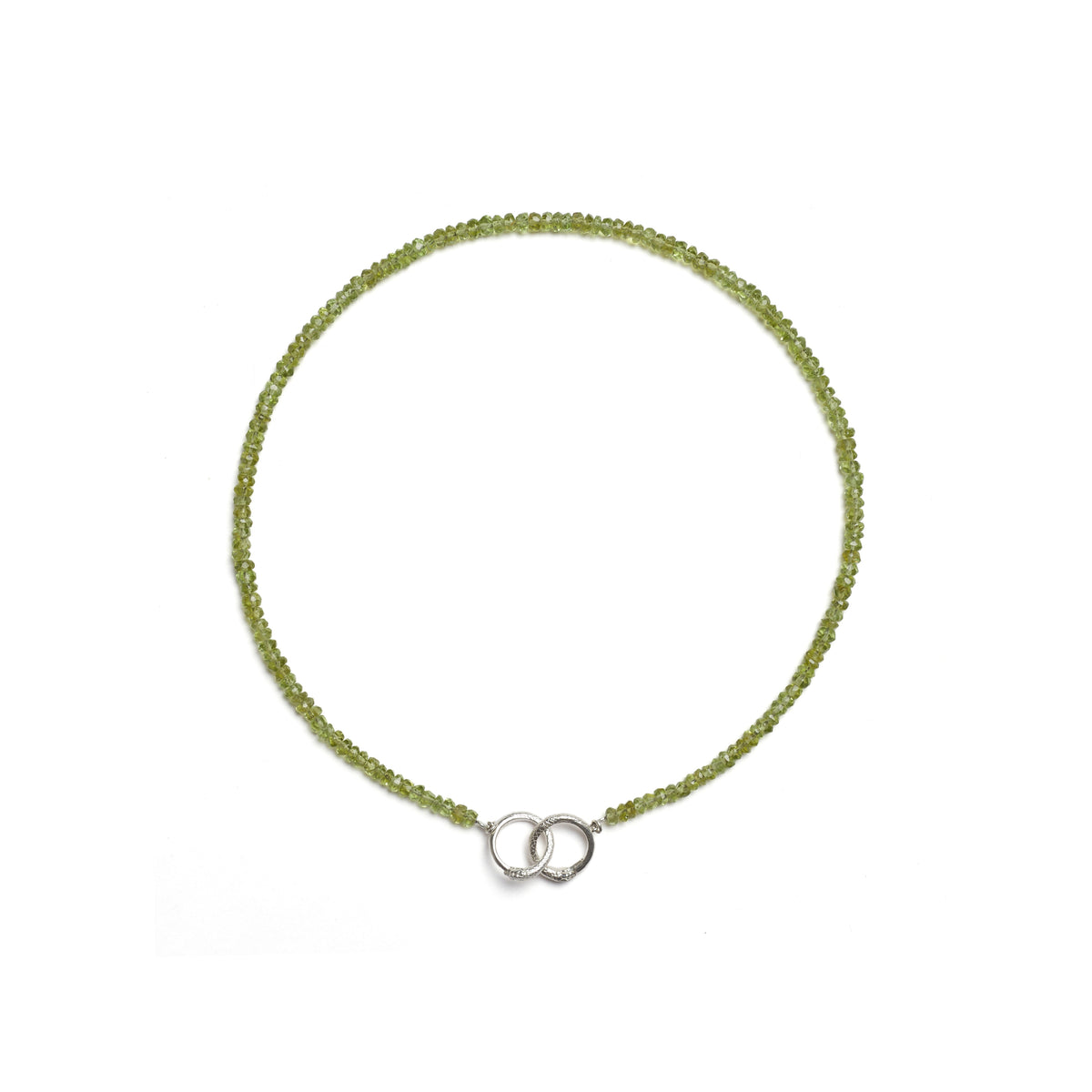Ouroboros Peridot Necklace Silver