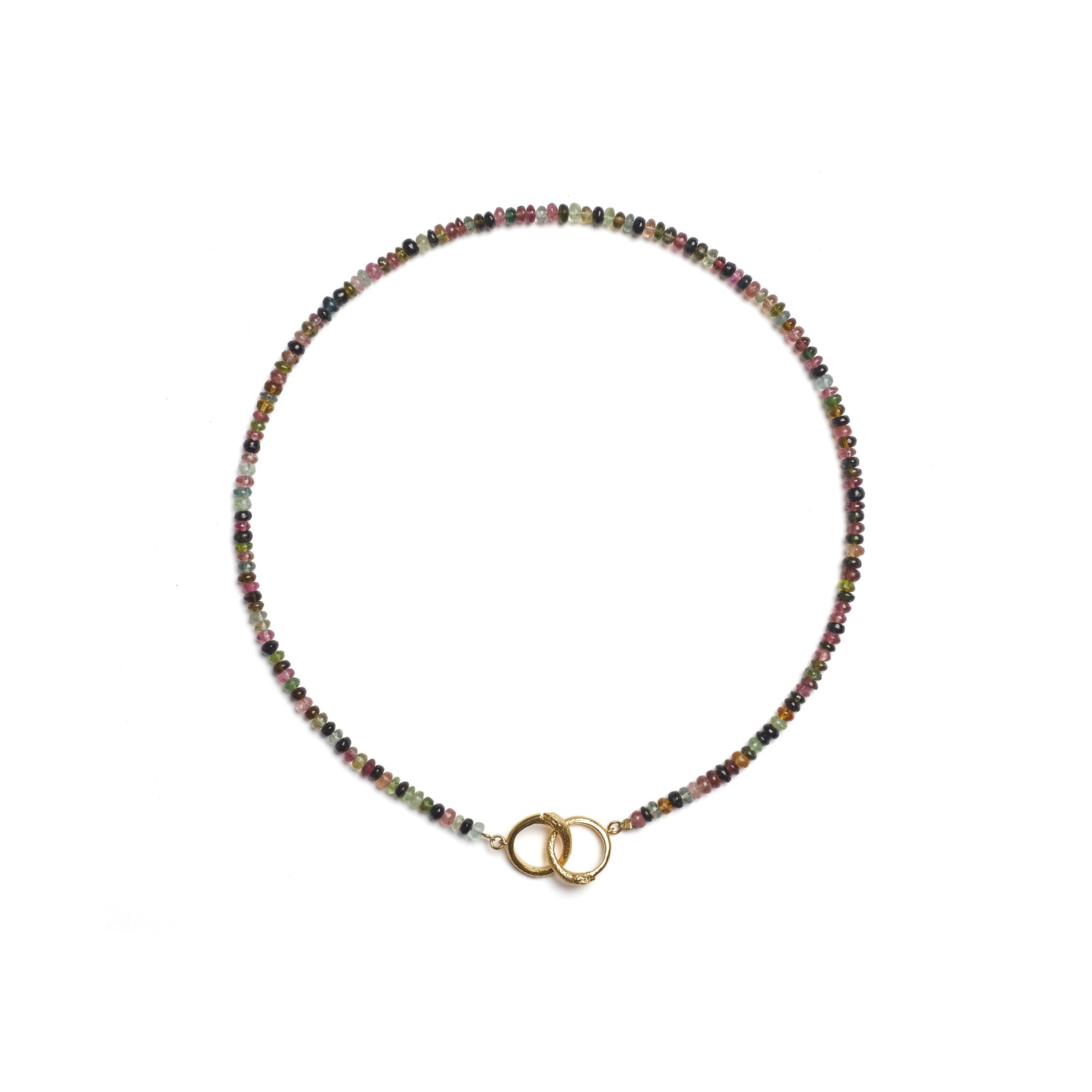 Ouroboros Tourmaline Necklace Gold