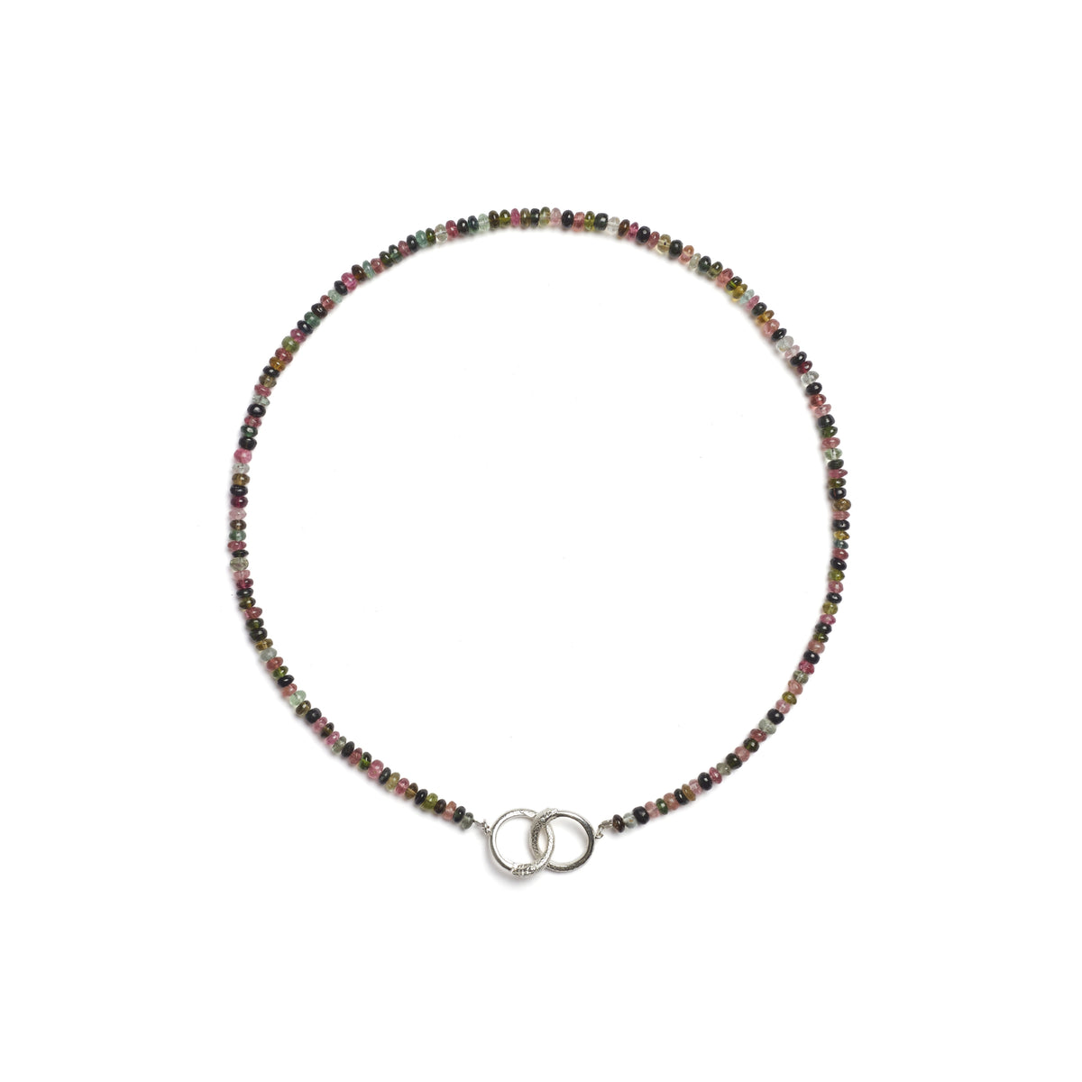 Ouroboros Tourmaline Necklace Silver