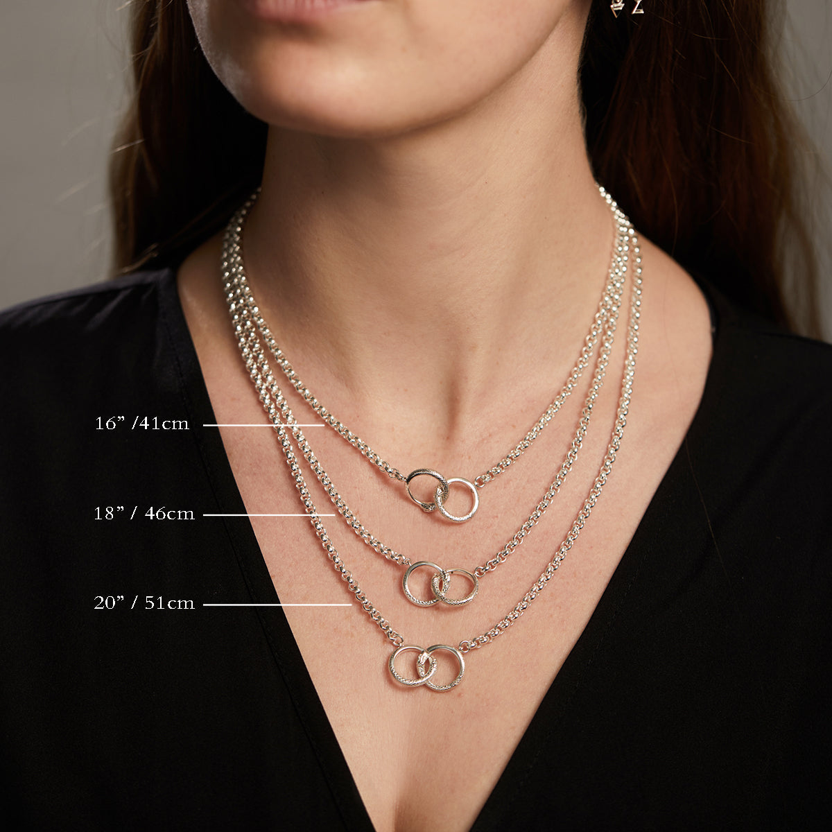 Ouroboros Chain Necklace Silver