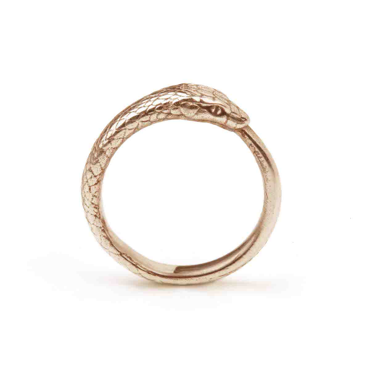 Ouroboros Snake Ring Large Solid Gold