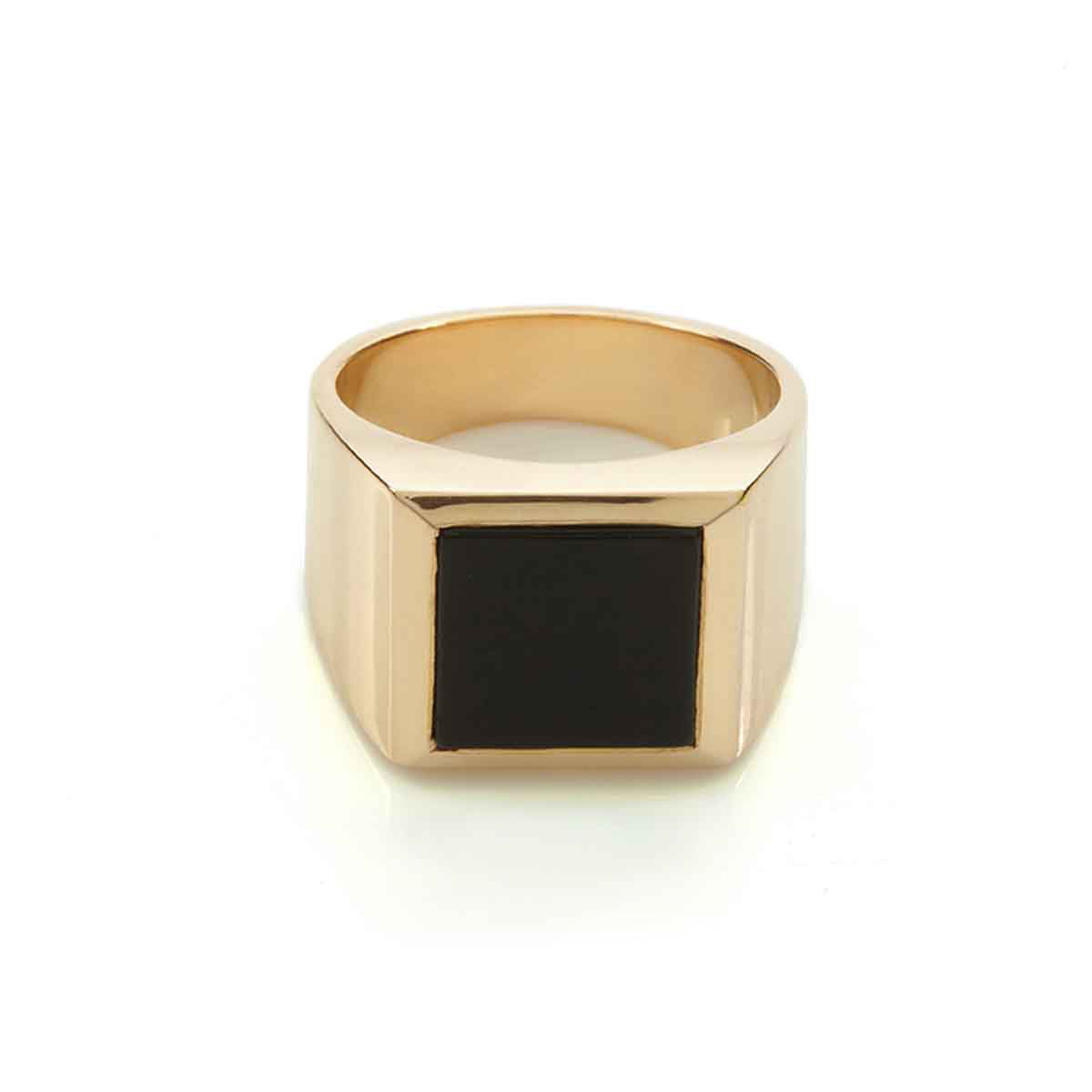 Plato Onyx Ring Solid Gold