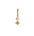 Birthstone Square Charm Hoop Solid Gold