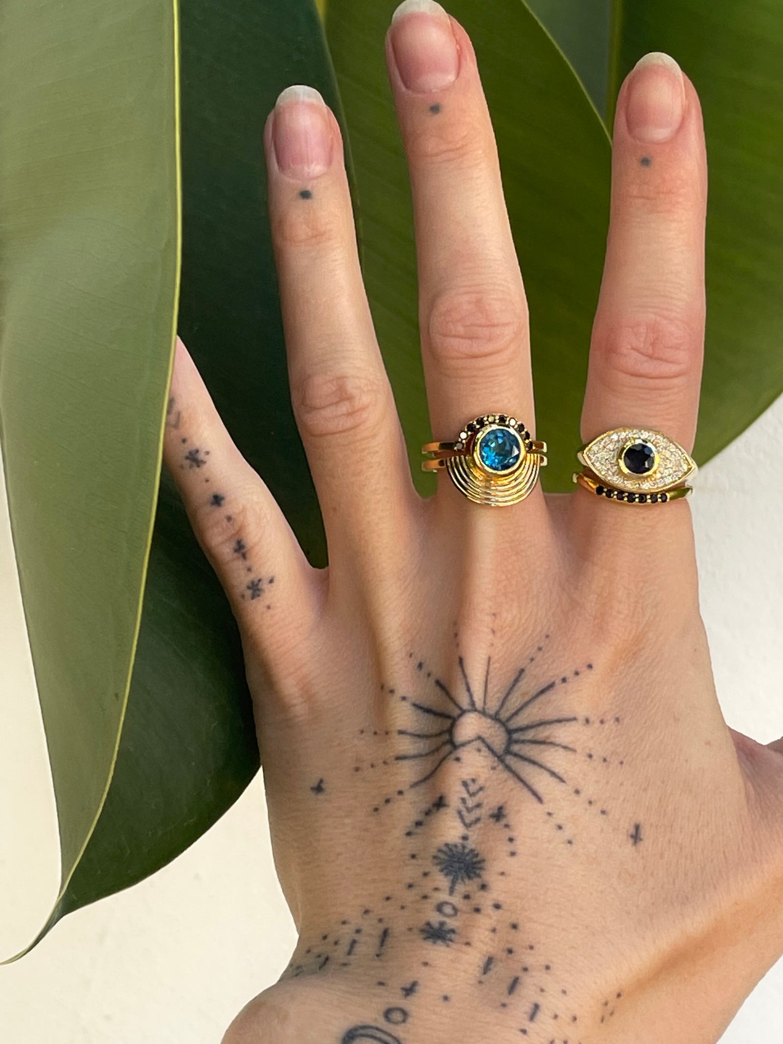 Interstellar Fine Stack Topaz Solid Gold