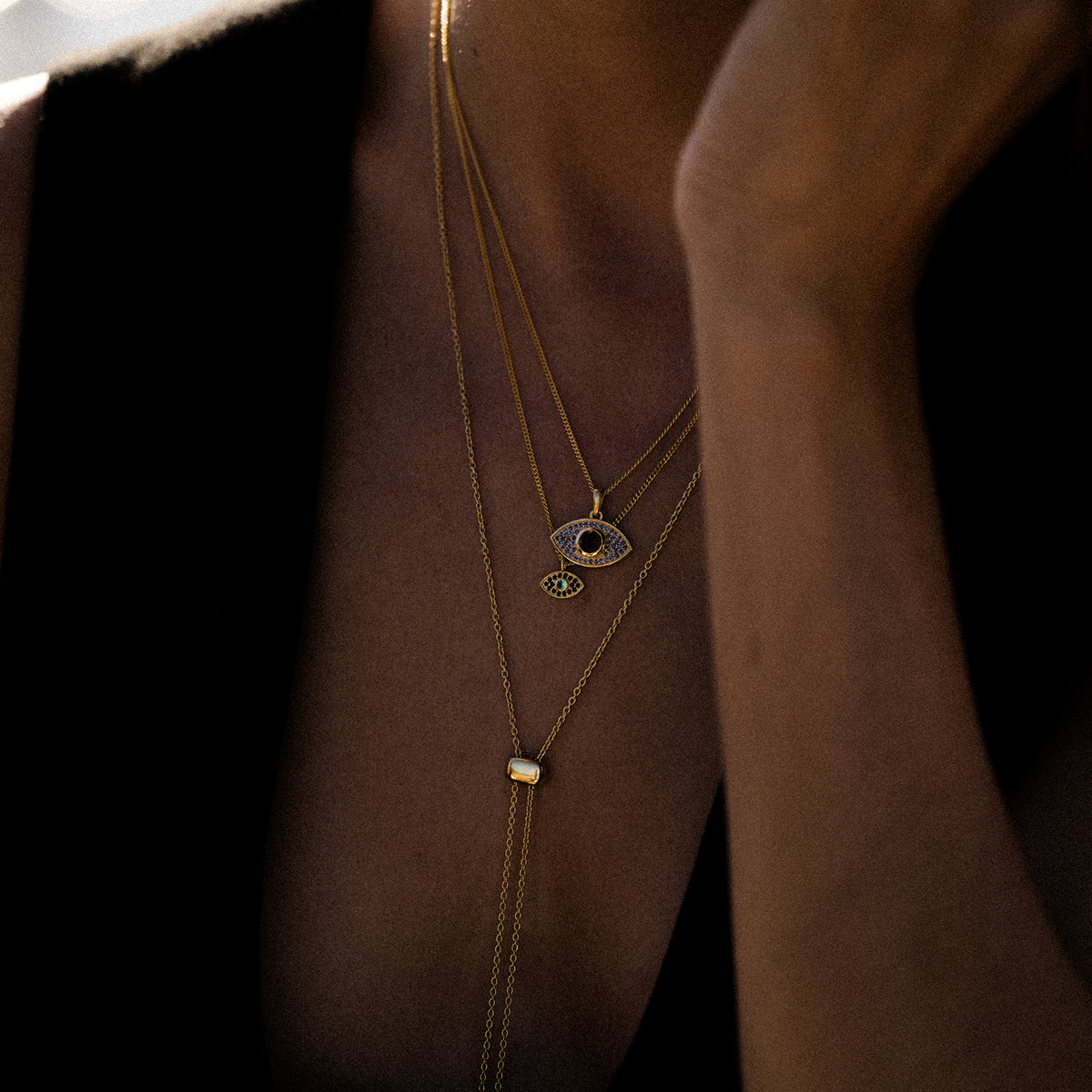 Rays of Light Fine Necklace Solid Gold