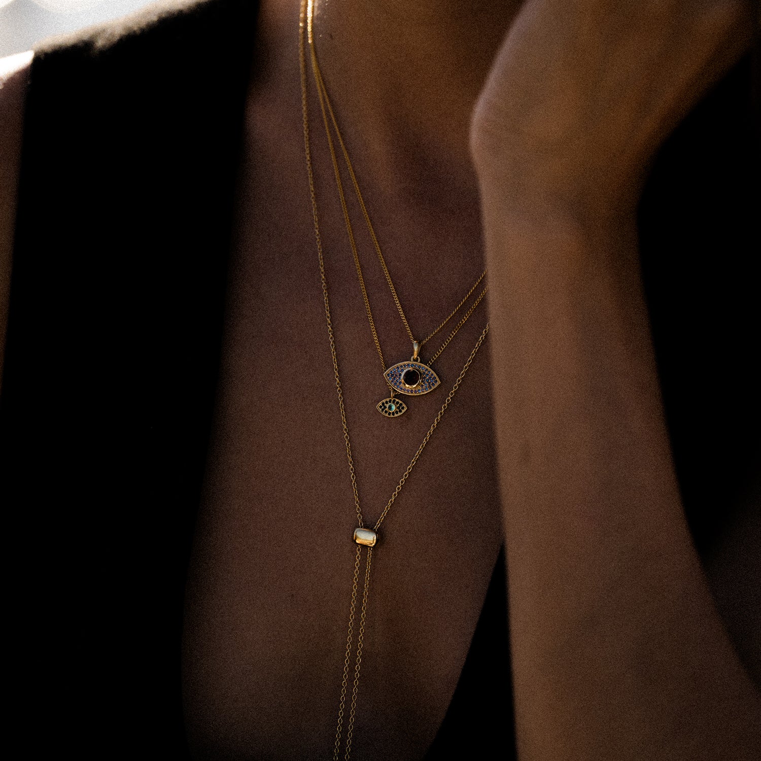 Rays of Light Fine Necklace Solid Gold