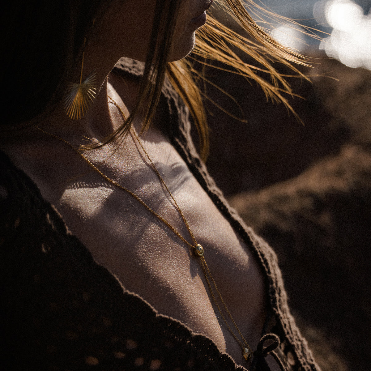 Inanna Spiral Bolero Necklace Gold