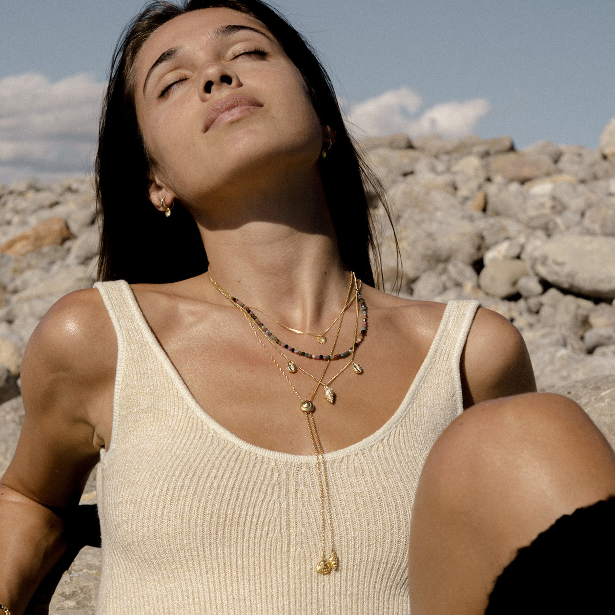 Inanna Spiral Bolero Necklace Gold