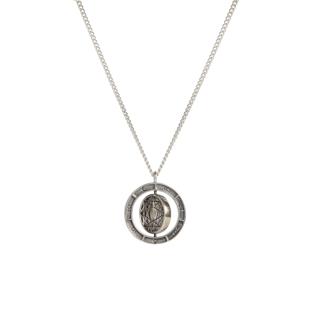 Alchemist's Mini Spinning Necklace Silver