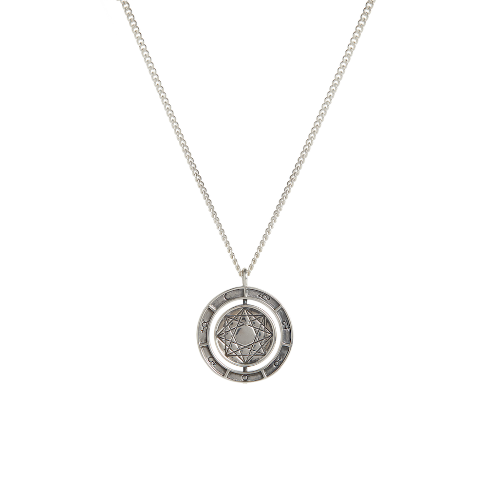Alchemist's Mini Spinning Necklace Silver