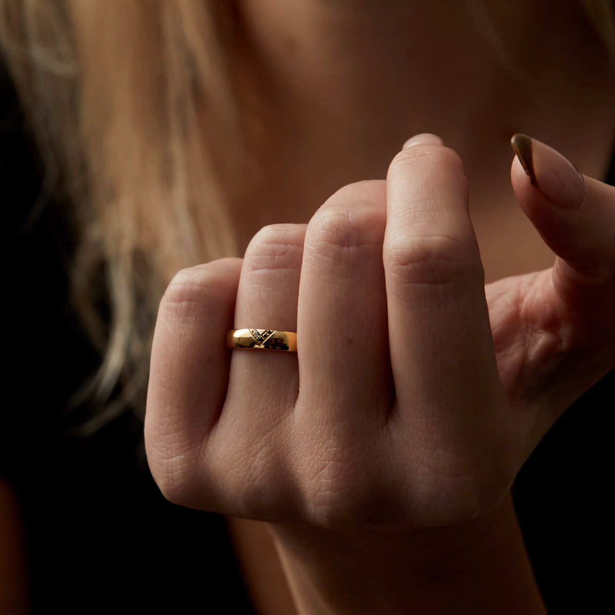 Zenith Diamond Ring Solid Gold