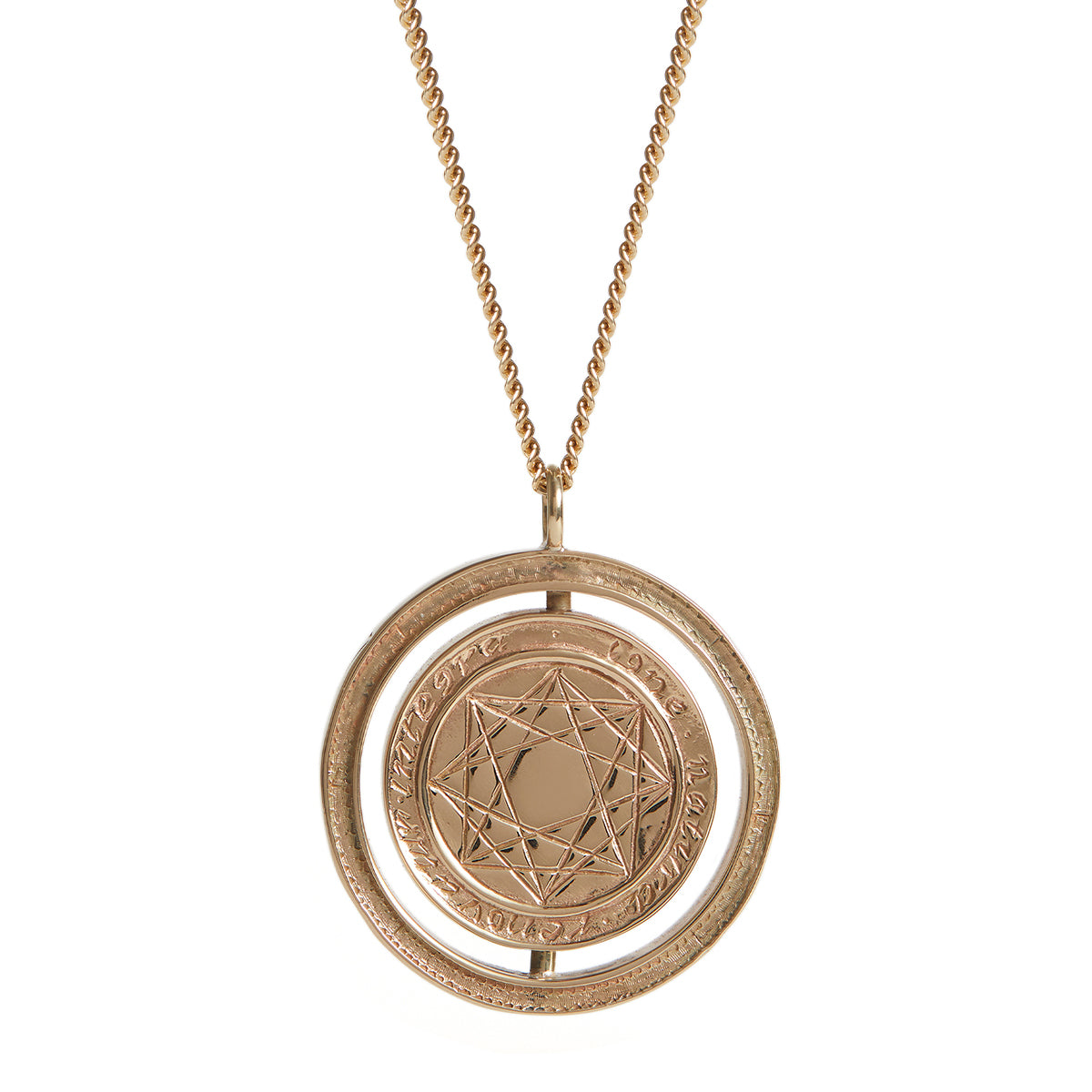 Alchemist's Spinning Necklace Solid Gold