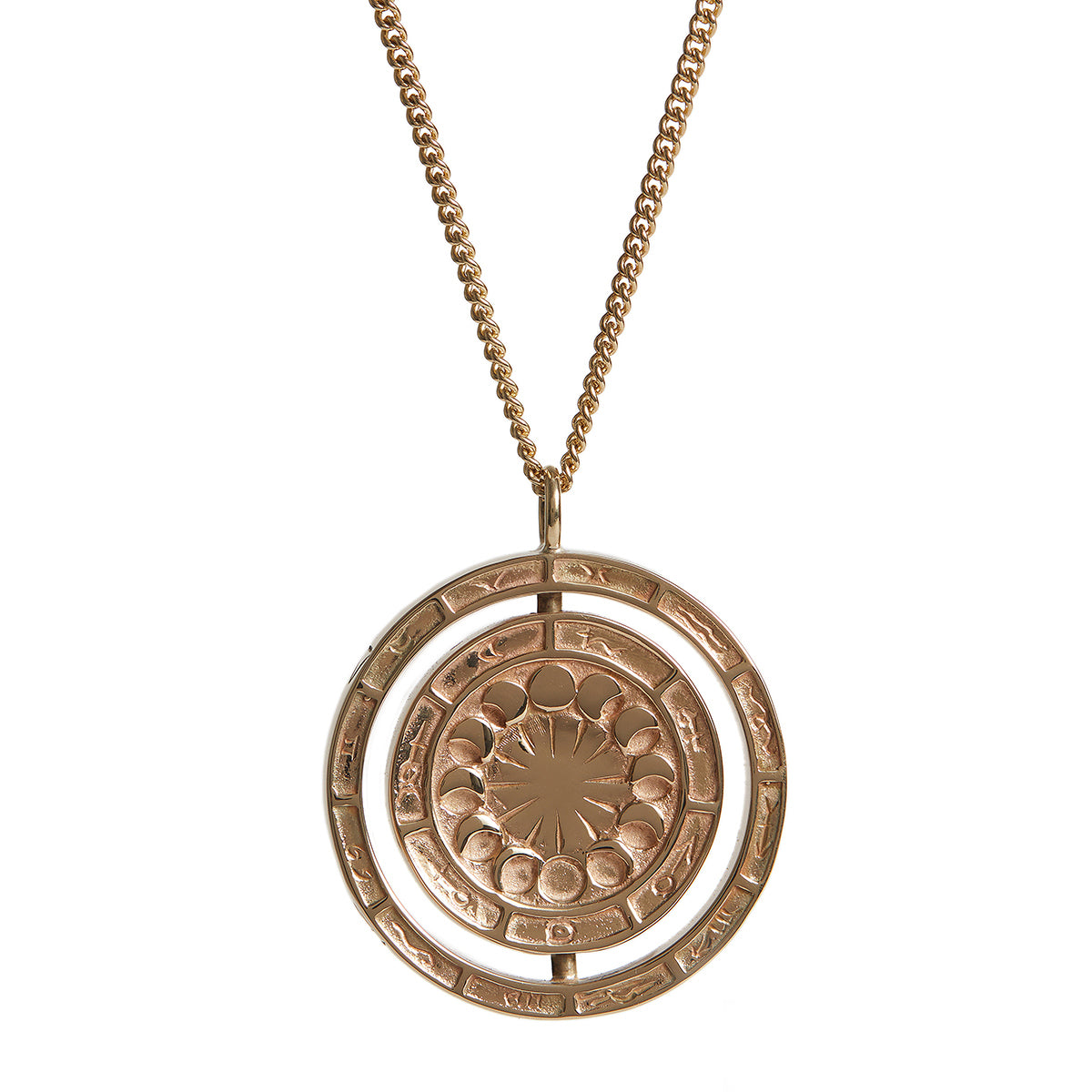 Alchemist&#39;s Rotary Pendant Solid Gold