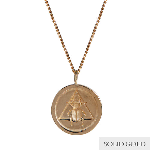 Solid gold deals coin pendant