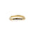 Rays of Light Fine Ring Black Sapphire Solid Gold