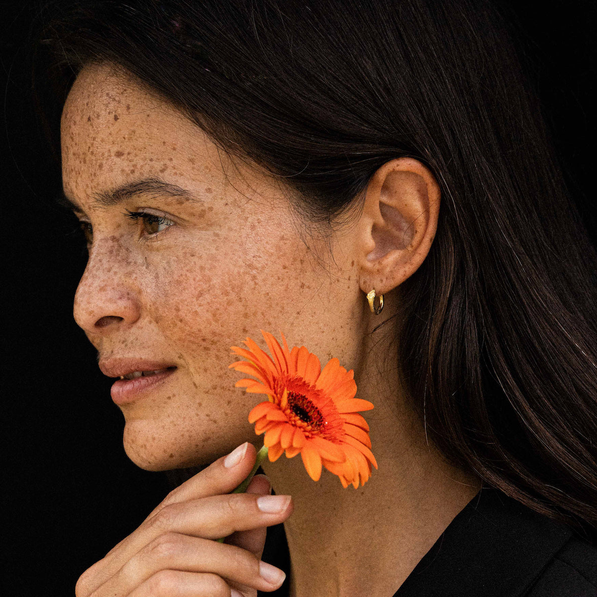 Ouroboros Snake Mini Huggie Solid Gold