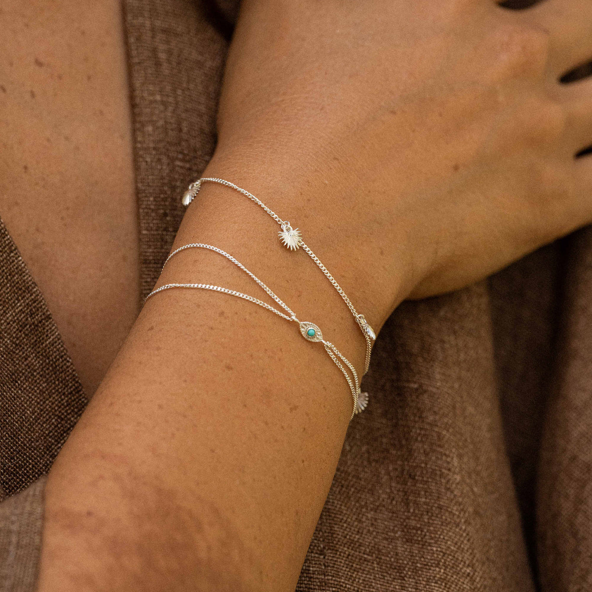 Rays of Light Mini Bracelet Turquoise Silver