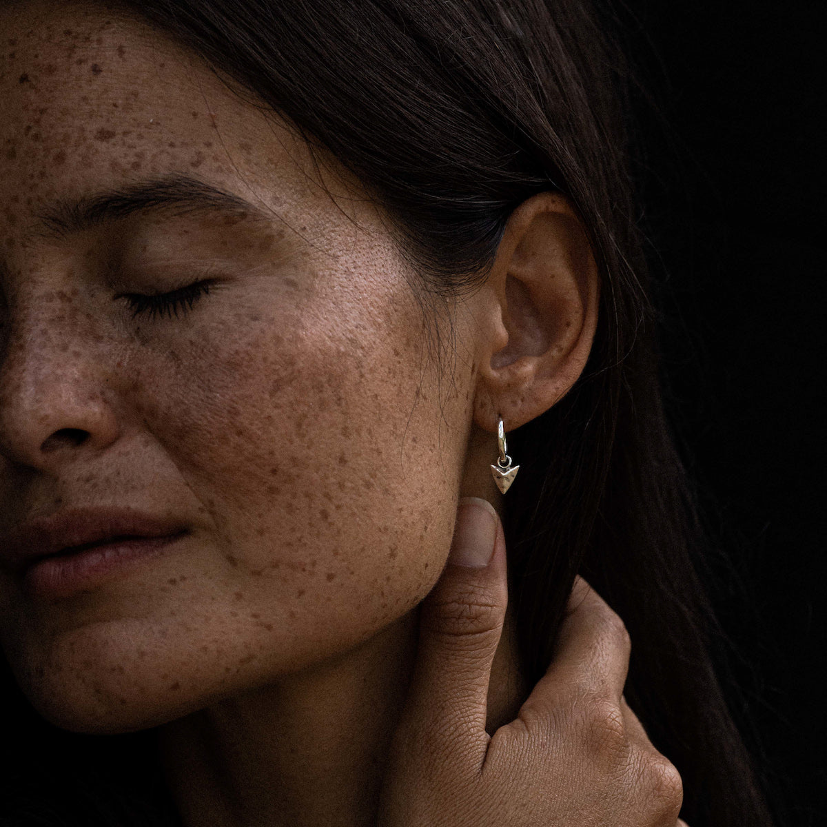 Modern Primitive Mini Hoop Earrings Silver