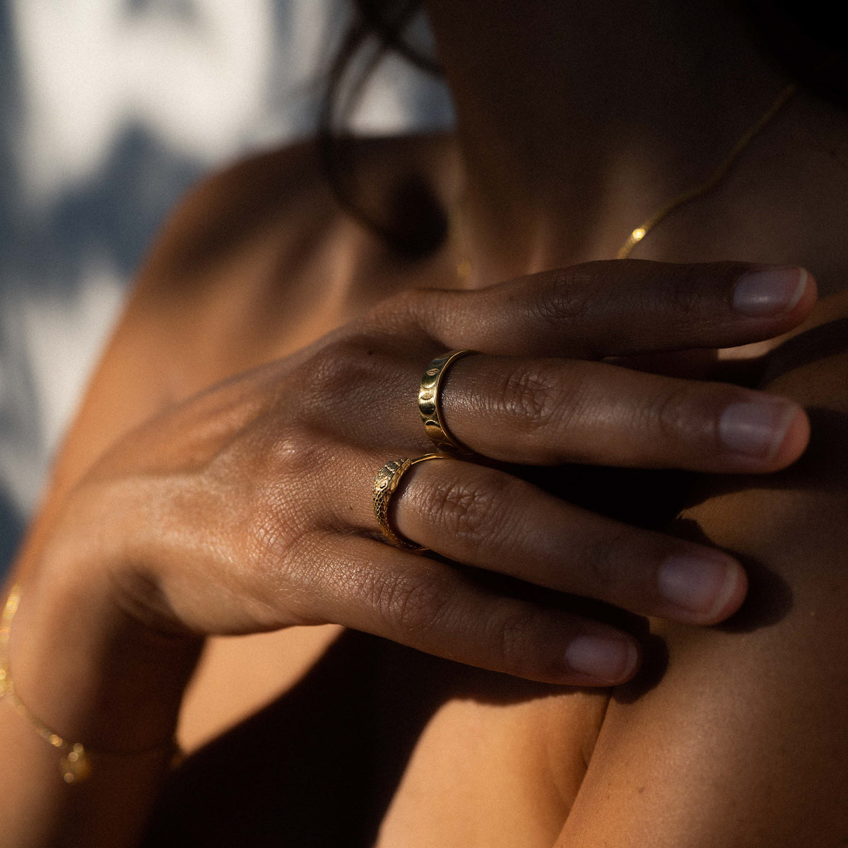 Ouroboros Snake Ring Solid Gold