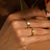 Moon Phases Band Ring Gold