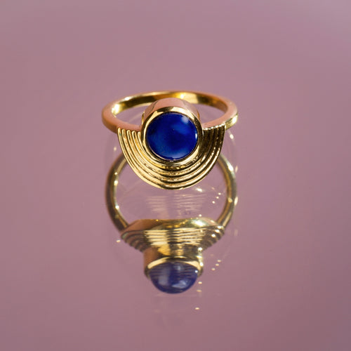 Interstellar Lapis Lazuli Fine Stack Solid Gold Rachel Entwistle