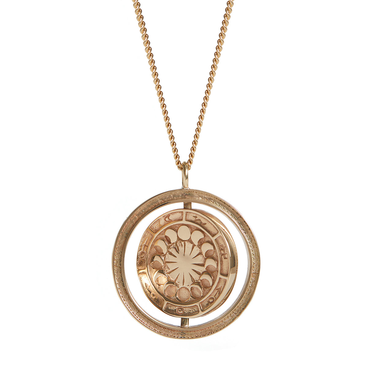 Alchemist's Spinning Necklace Solid Gold