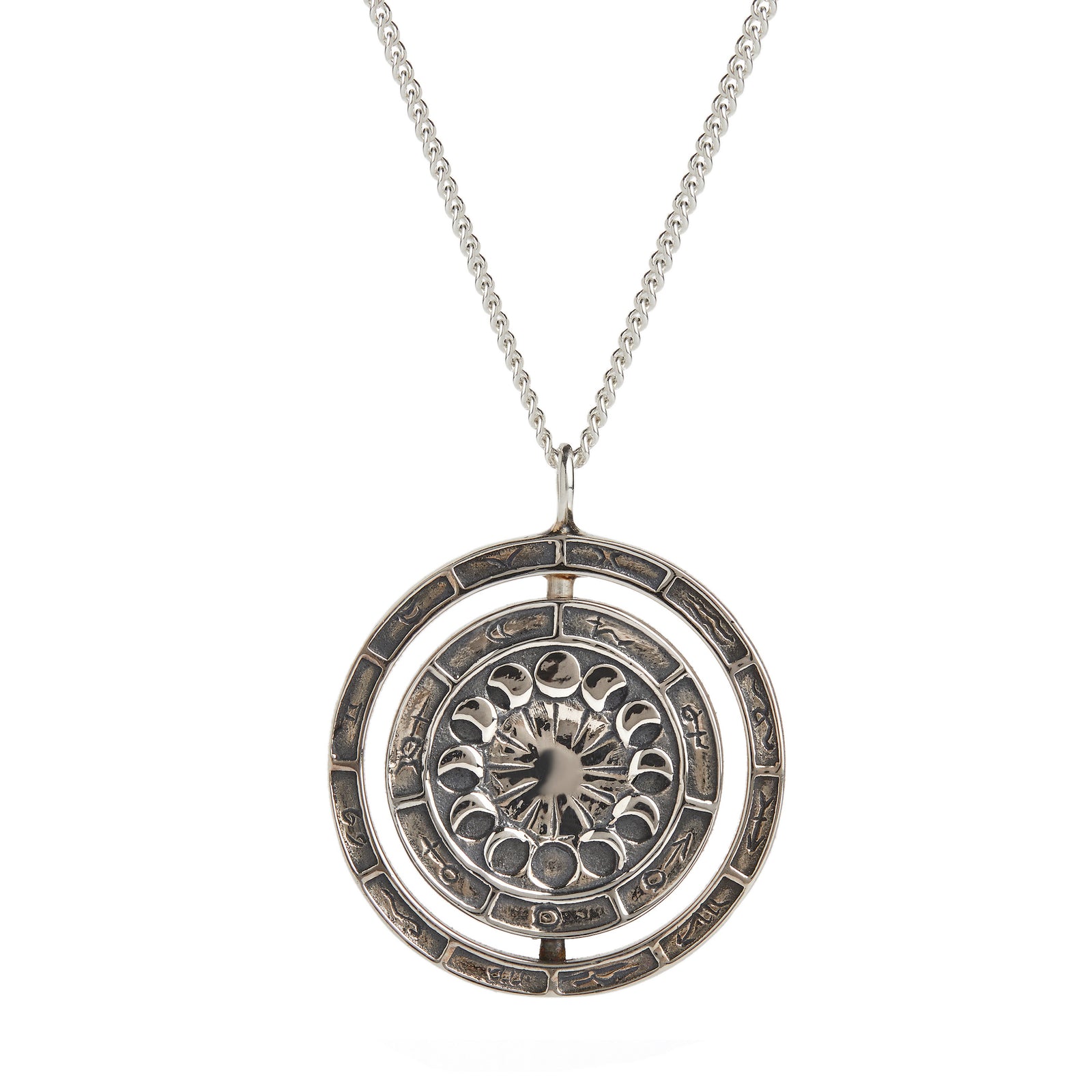 Alchemist's Rotary Pendant Silver