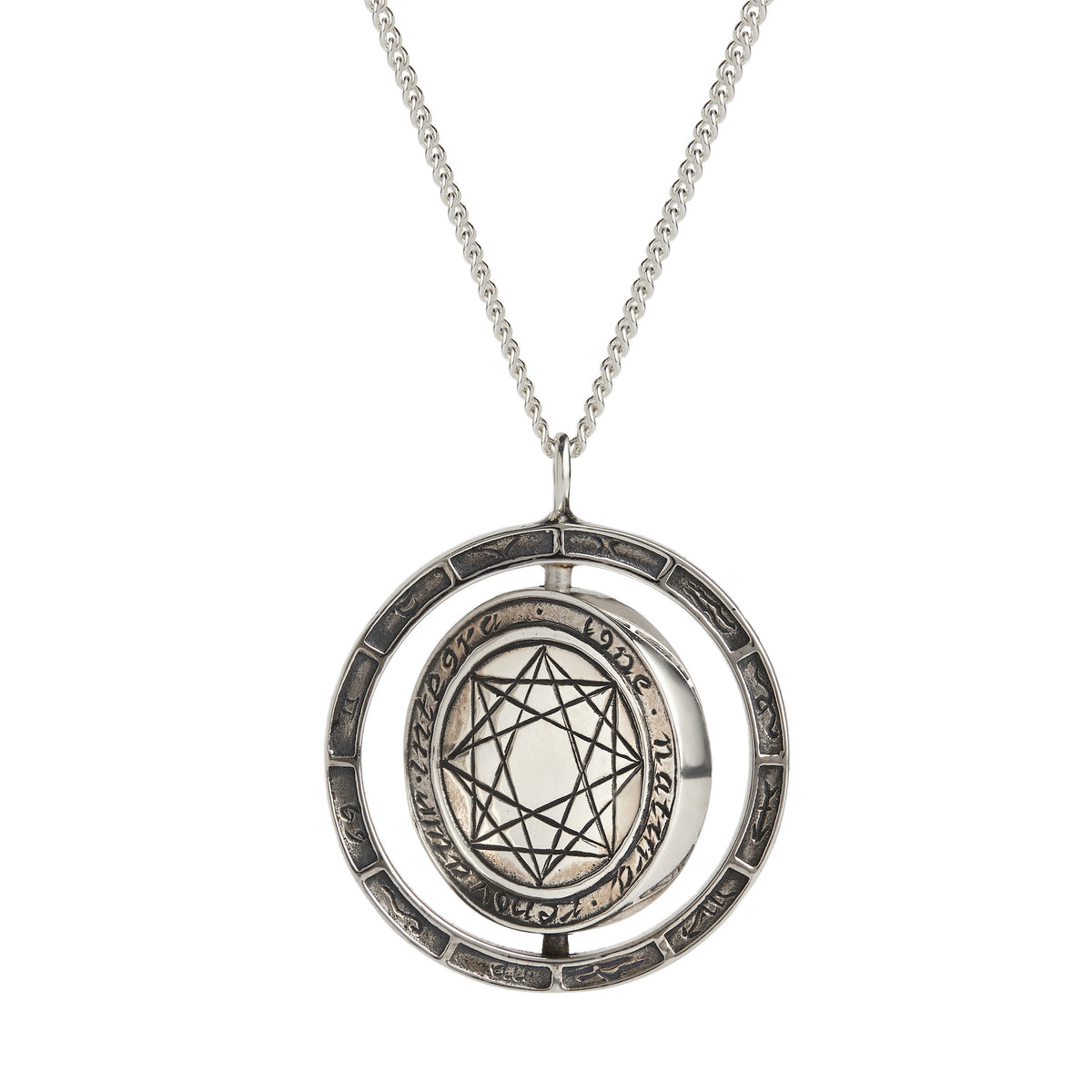 Alchemist's Spinning Necklace Silver
