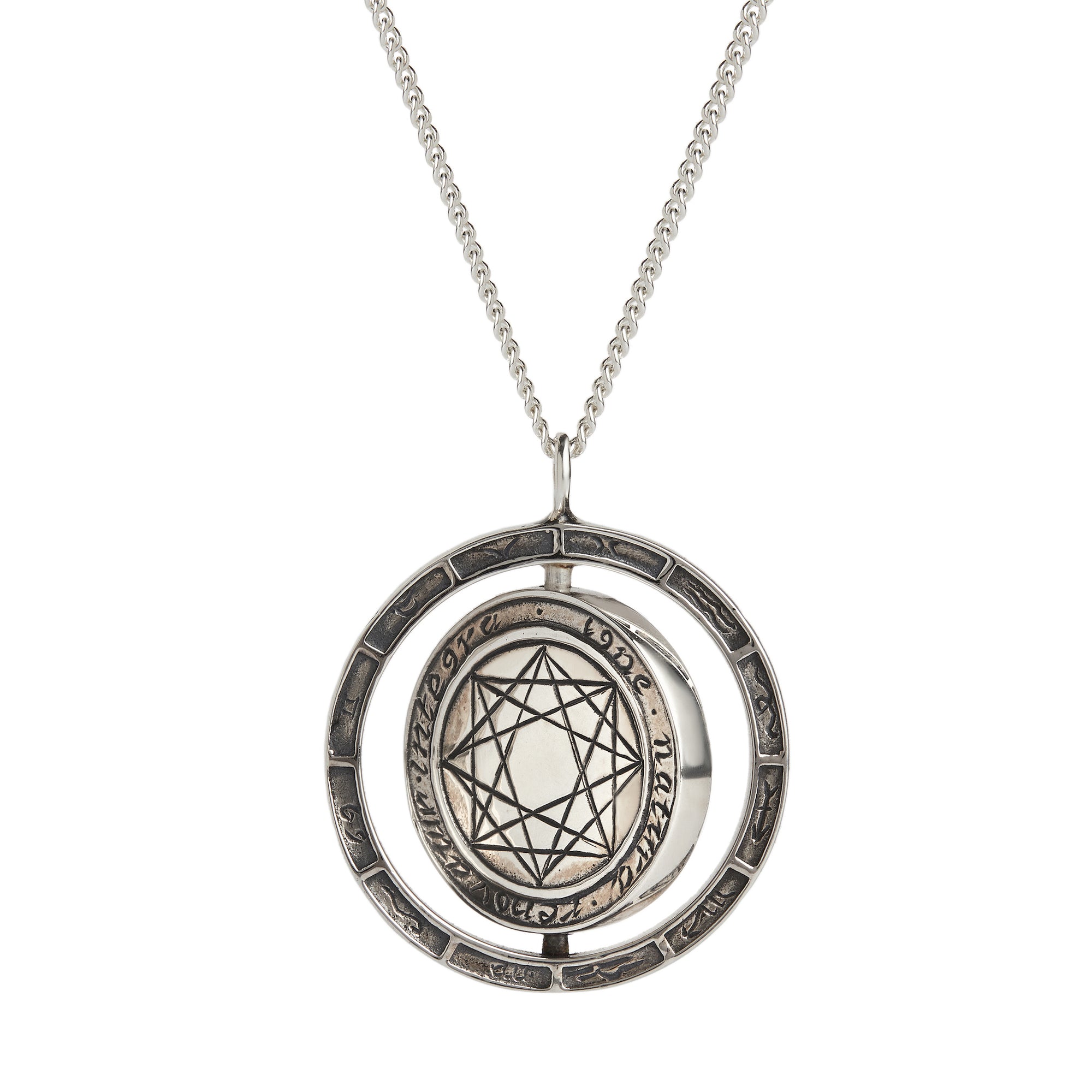 Alchemist's Rotary Pendant Silver