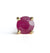 Birthstone Round Stud Solid Gold
