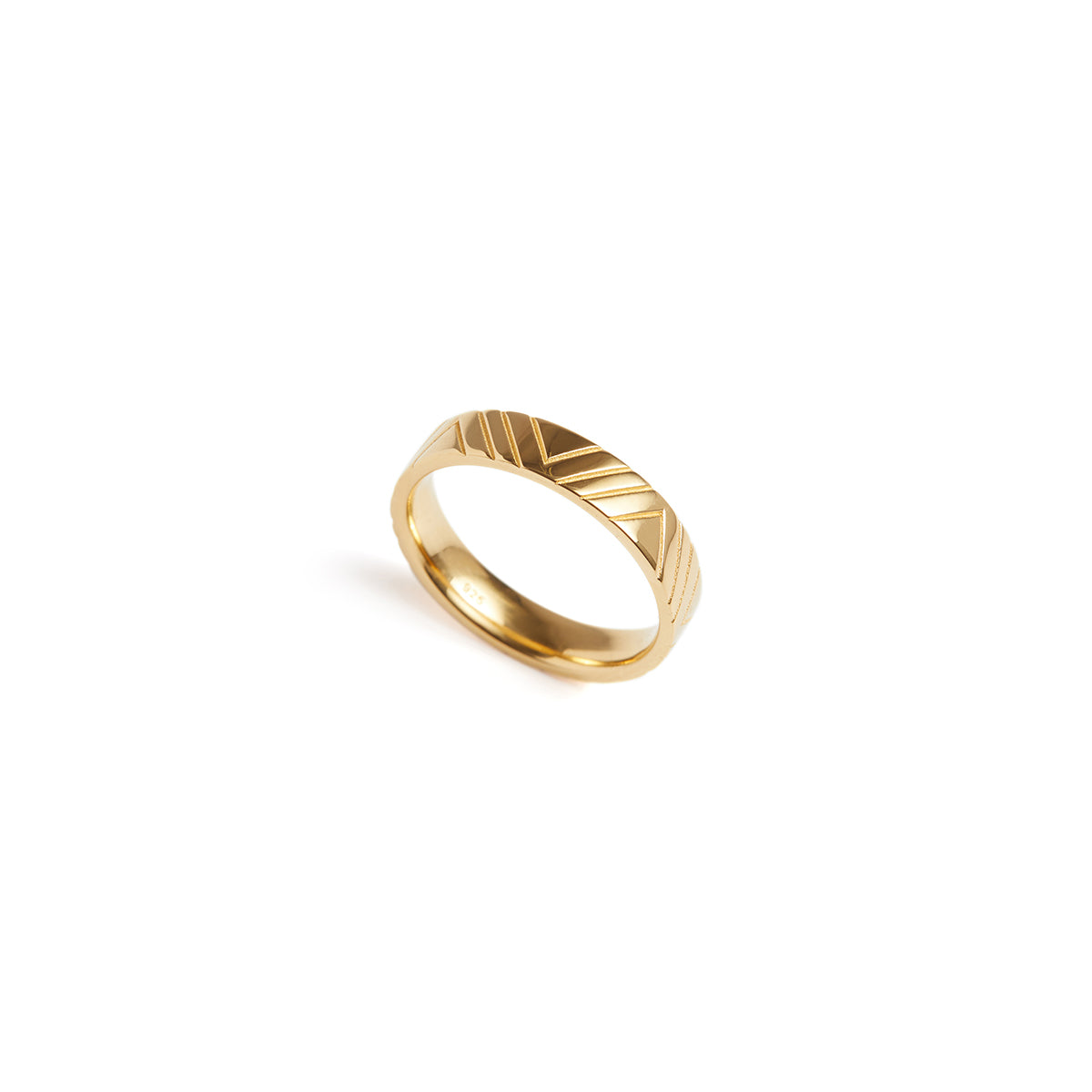 Geo Ring Solid Gold