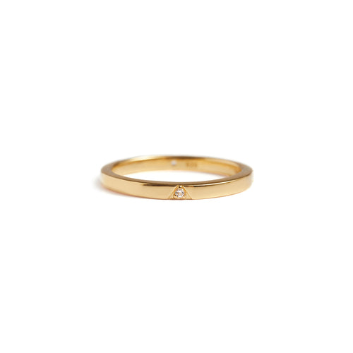 Delta Diamond Ring Solid Gold Rachel Entwistle