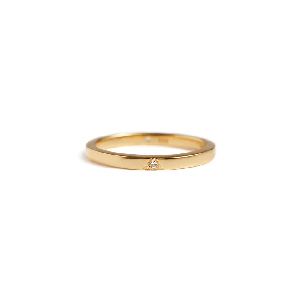 Delta Diamond Ring Solid