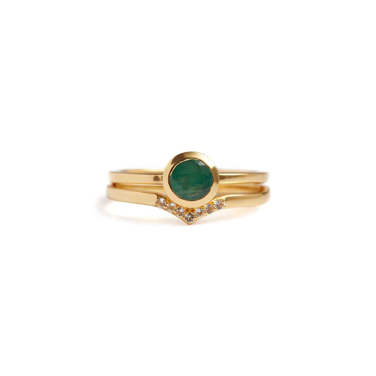 Peak Stacking Ring Solid Gold