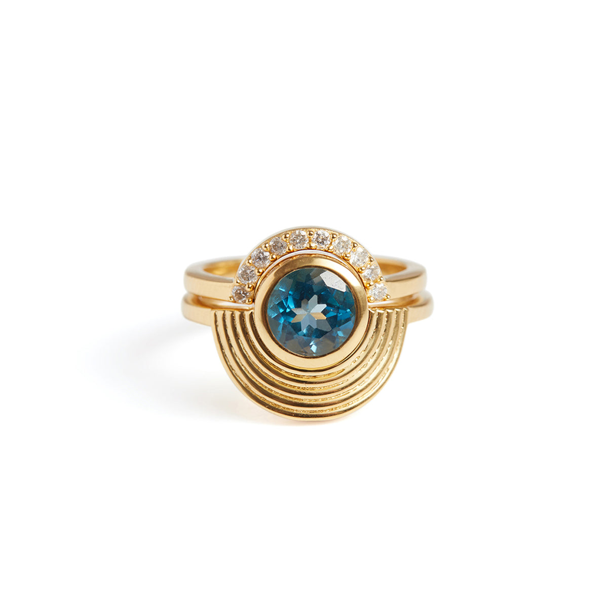 Interstellar Fine Stack Topaz Solid Gold
