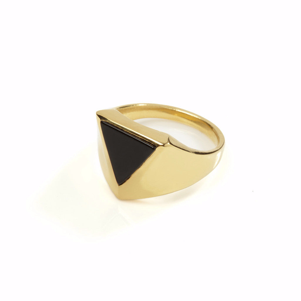 Pythagorus Onyx Ring Solid Gold