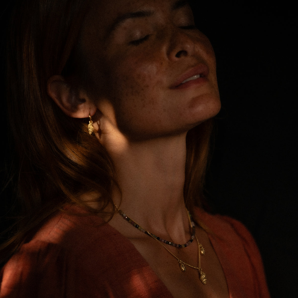 Thalassa Mini Hoop Earrings Solid Gold