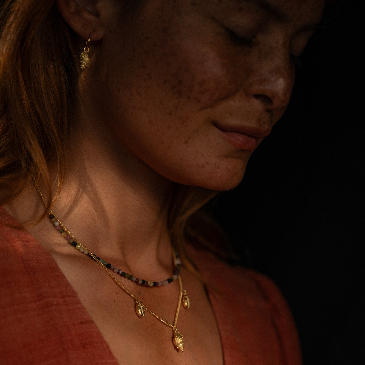 Thalassa Mini Hoop Earrings Solid Gold