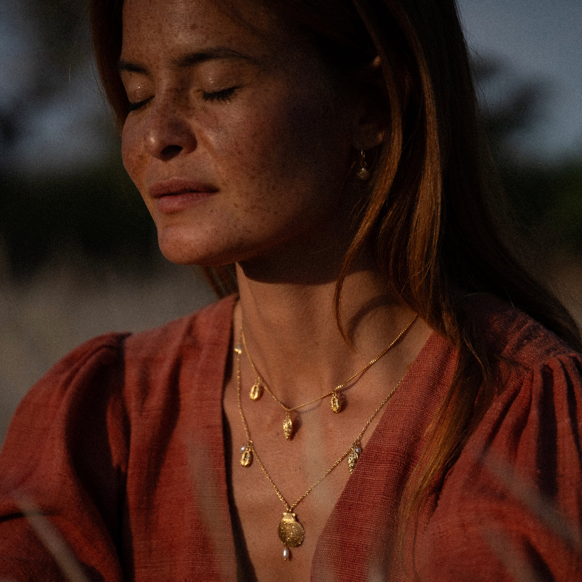 Calypso Pearl Necklace Gold