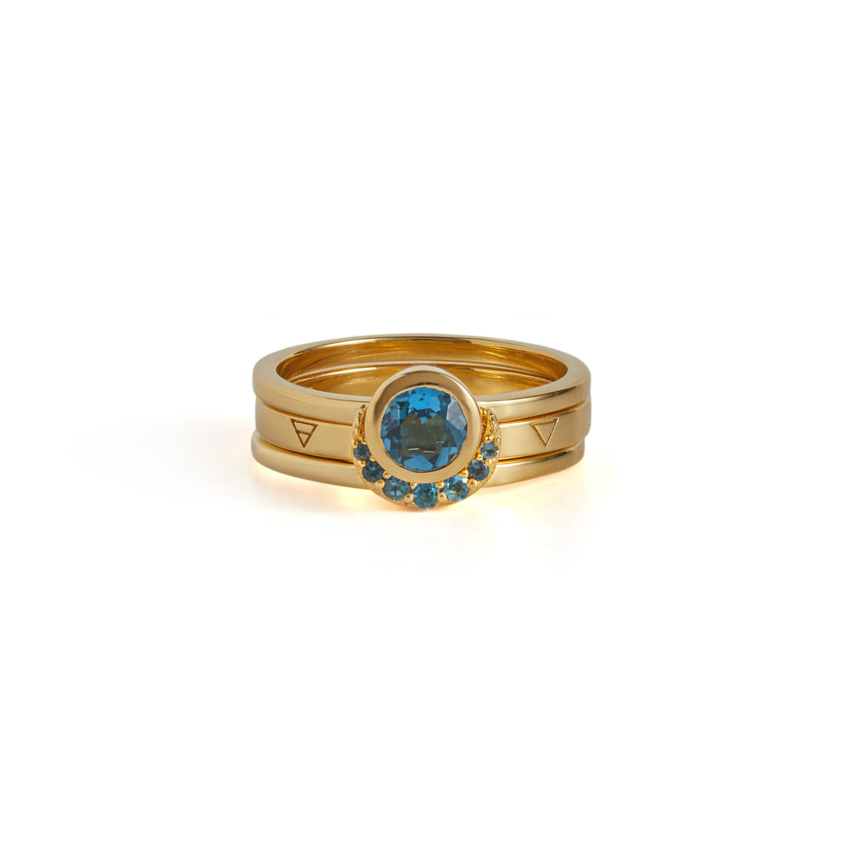 Eclipse Fine Stack Topaz Solid Gold