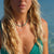 Rays of Light Mini Necklace Turquoise Silver