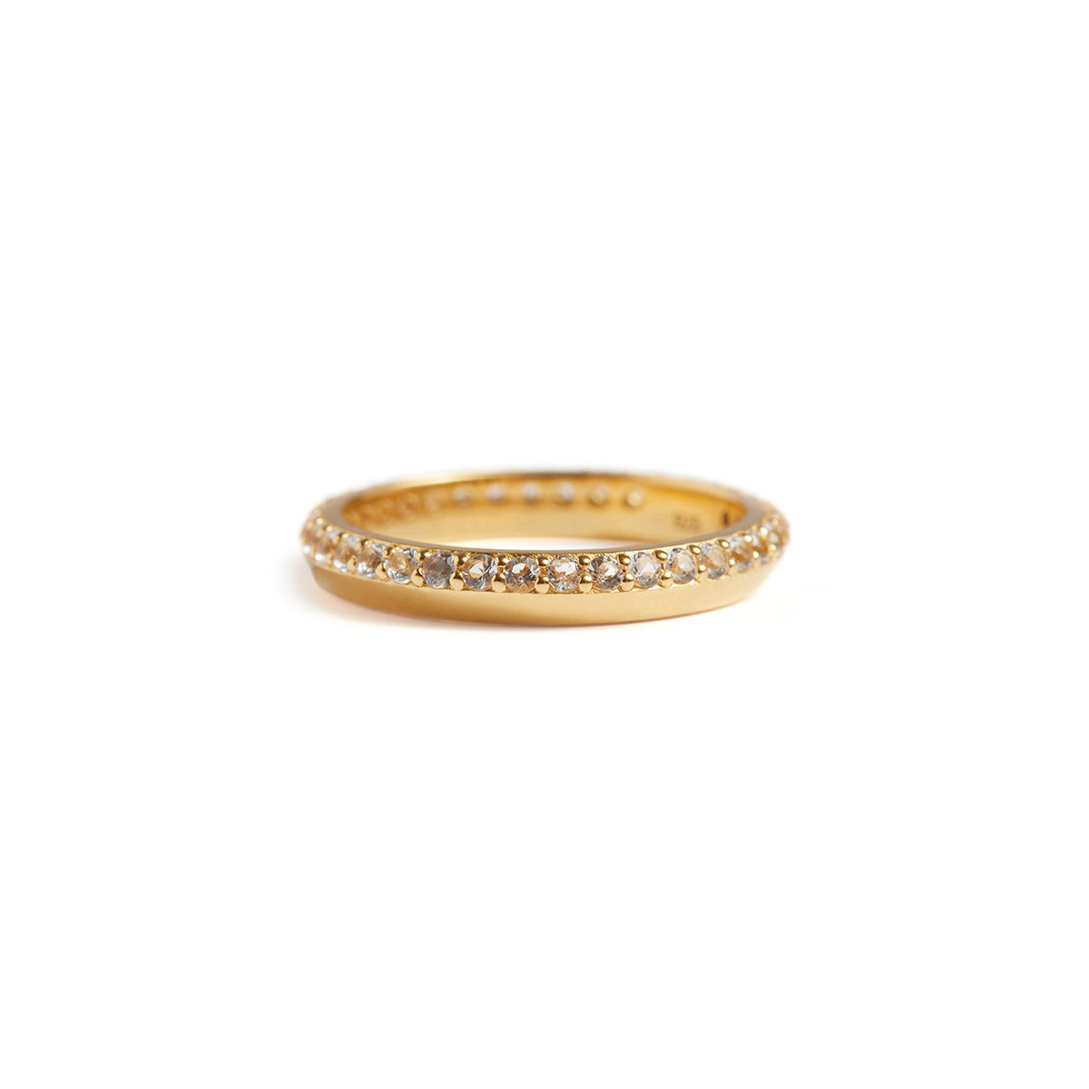 Knife Edge Diamond Eternity Ring Solid Gold