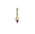 Birthstone Trillion Charm Hoop Solid Gold
