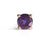 Birthstone Round Stud Solid Gold