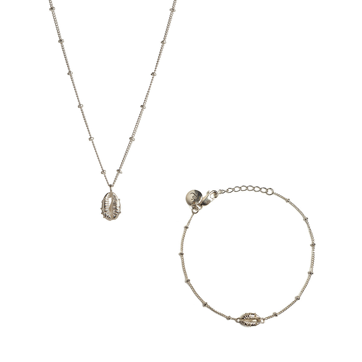 Aphrodite Mini Necklace and Bracelet Silver Set