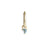 Birthstone Trillion Charm Hoop Solid Gold