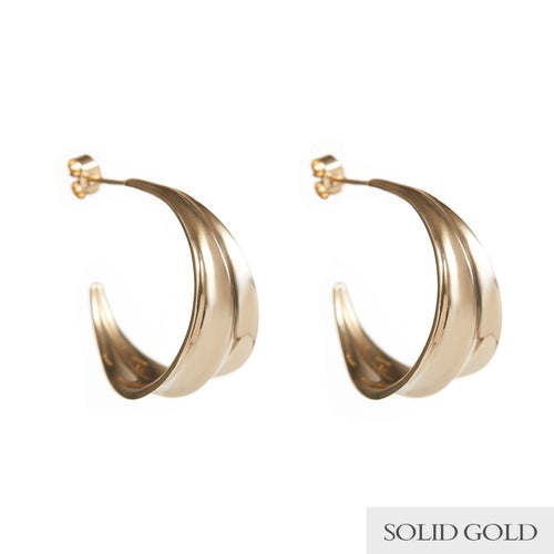 Athena Hoop Earrings Solid Gold Rachel Entwistle