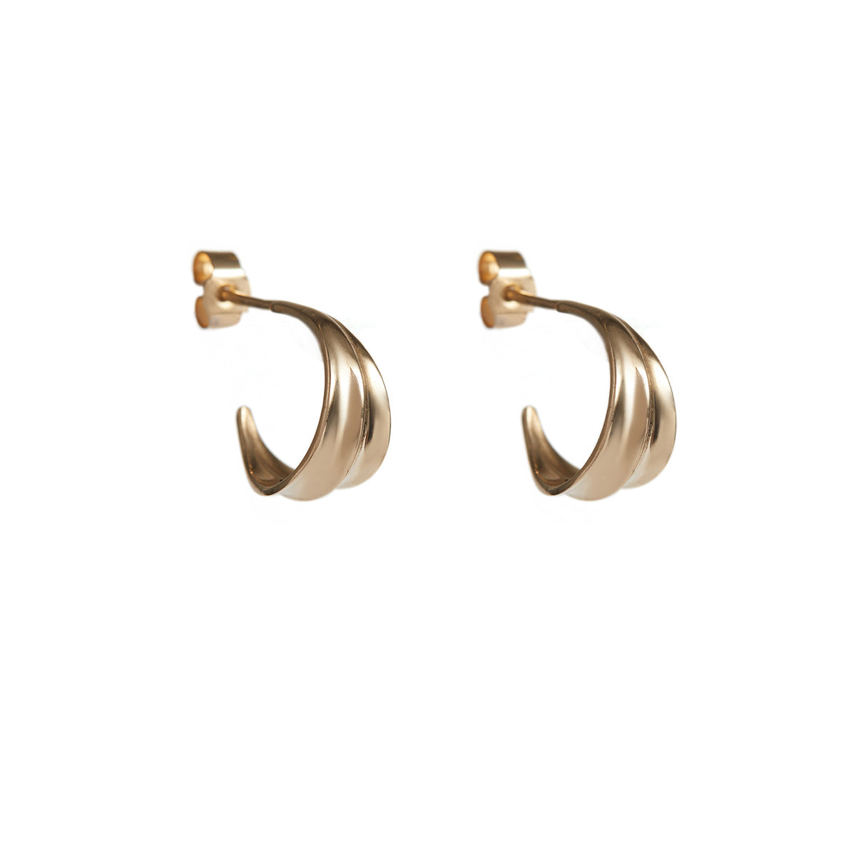 Athena Mini Hoop Earrings Solid Gold