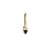 Birthstone Trillion Charm Hoop Solid Gold