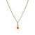 Birthstone Round Charm Solid Gold